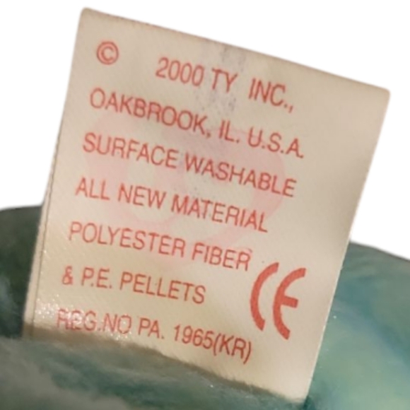 Vtg 02 TY Beanie Babies Memory Memorial Teddy Bear 1981-1988 Ariel Glaser Blue - Picture 9 of 10